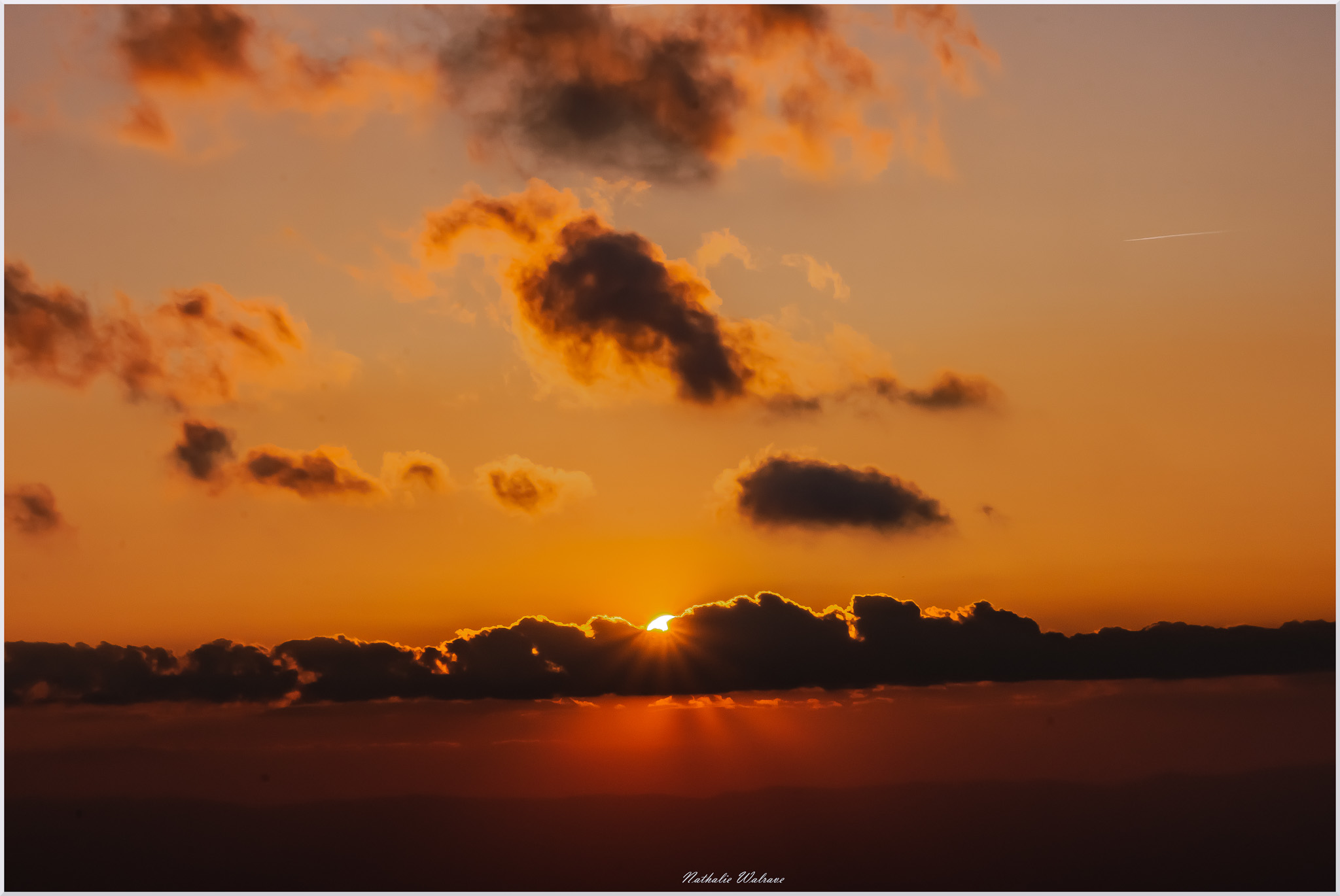 paysage de Belledonne au soleil couchant